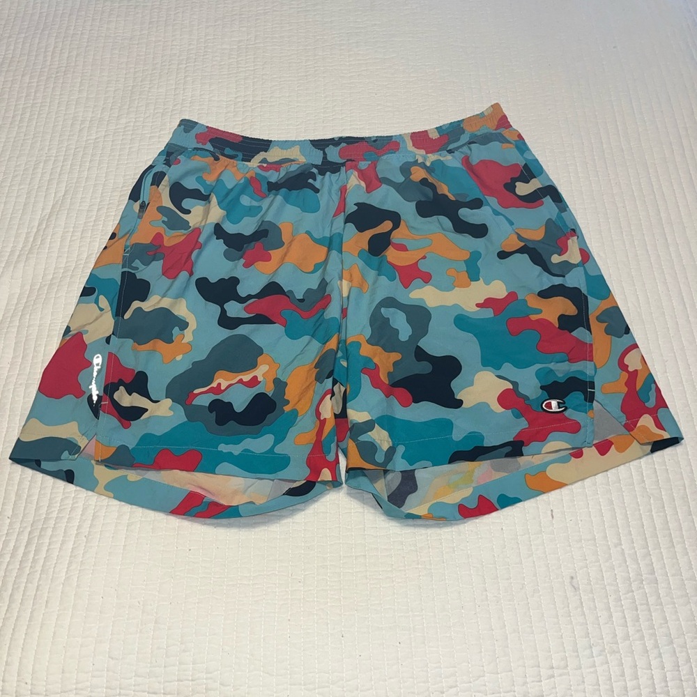 Champion Men's Colorful Camo Athletic Shorts